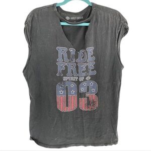 Harley Davidson Navy Muscle Tee